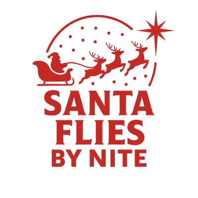 Santa Flies By Nite Logo